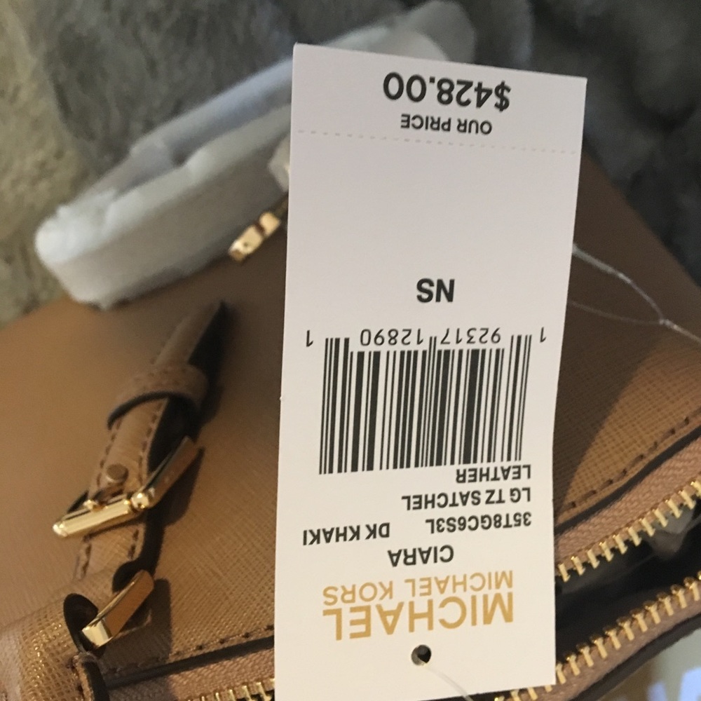 Michael Kors Ciara large TZ satchel khaki wallet - Picture 4 of 8